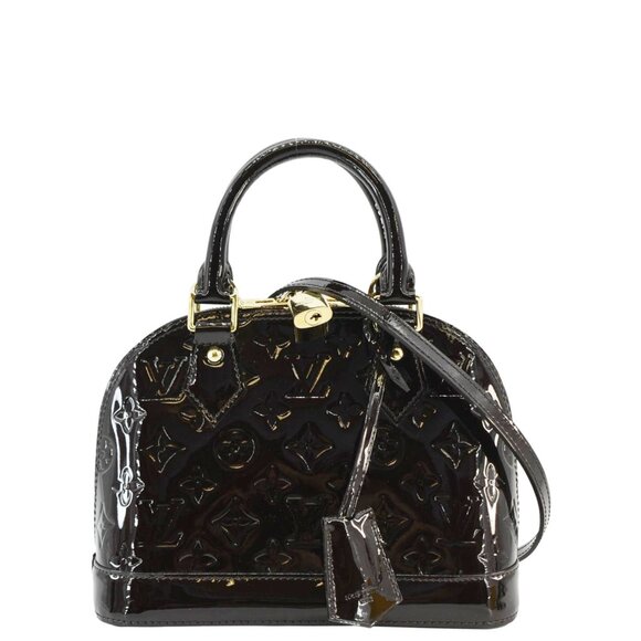 Louis Vuitton Handbags - Louis Vuitton  Alma BB Monogram Vernis Satchel Bag Dark Burgundy